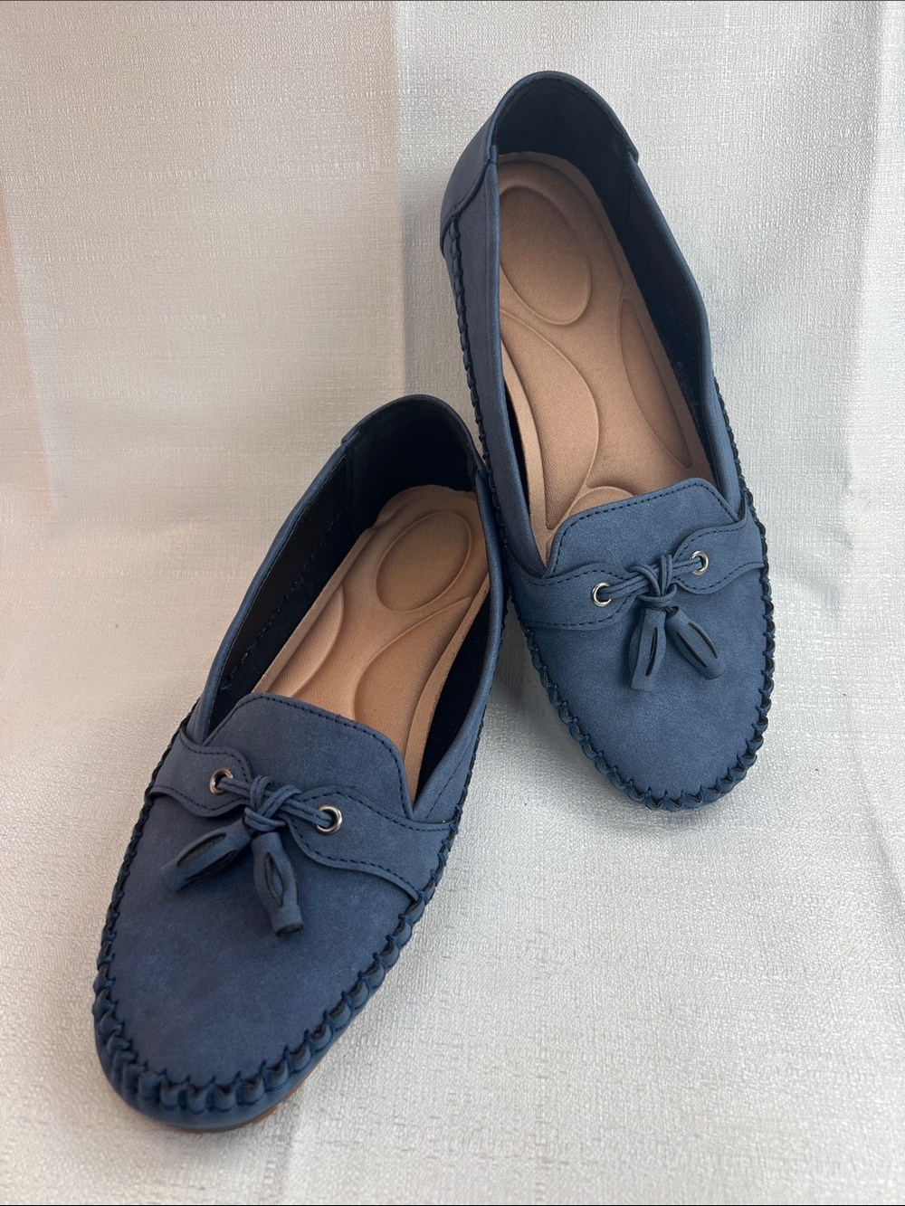 Blue moccasins